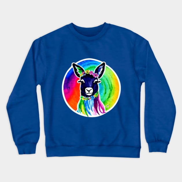 Art For Alpaca Lover  Gift For Alpaca Mom Art Design For Alpaca Lover Crewneck Sweatshirt by BlockchainDaddy